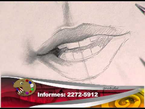 Drawing a mouth 2 / Dibujo de boca 2. - YouTube