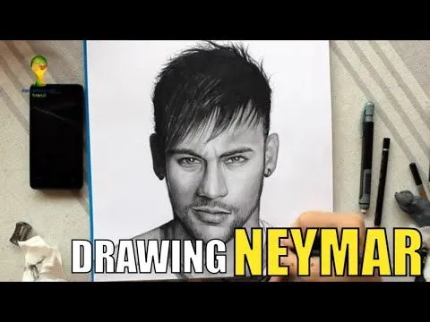 Drawing Neymar Jr By Juan Andres - YouTube