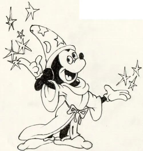 Drawing of Mickey Mouse by Evan Islam