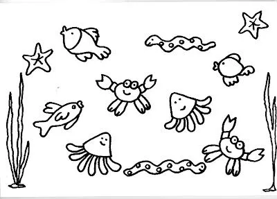  ... DRAWINGS TO COLOR FOR KIDS.: DIBUJO PARA COLOREAR DEL FONDO DEL MAR