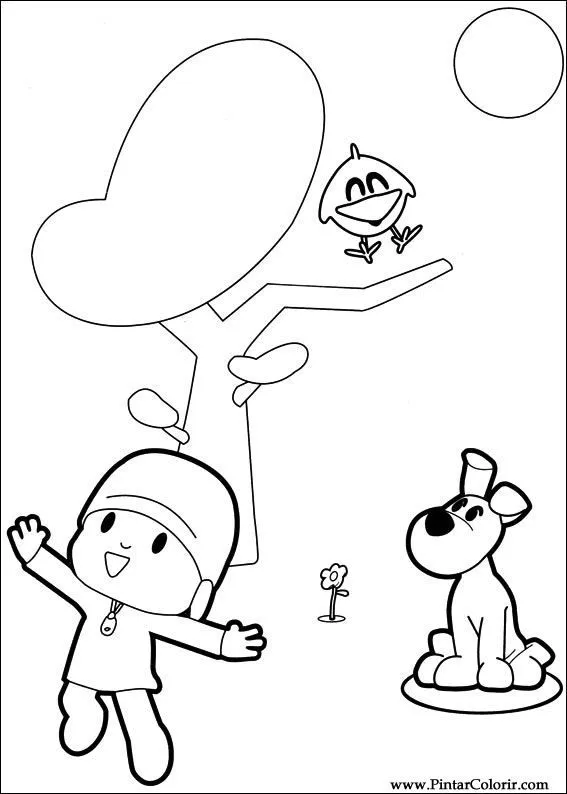 Drawings To Paint & Colour of Pocoyo