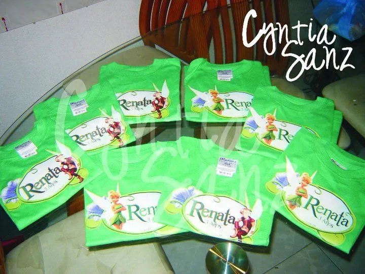 Dreams Party: Invitaciones y Playeras Tinker bell