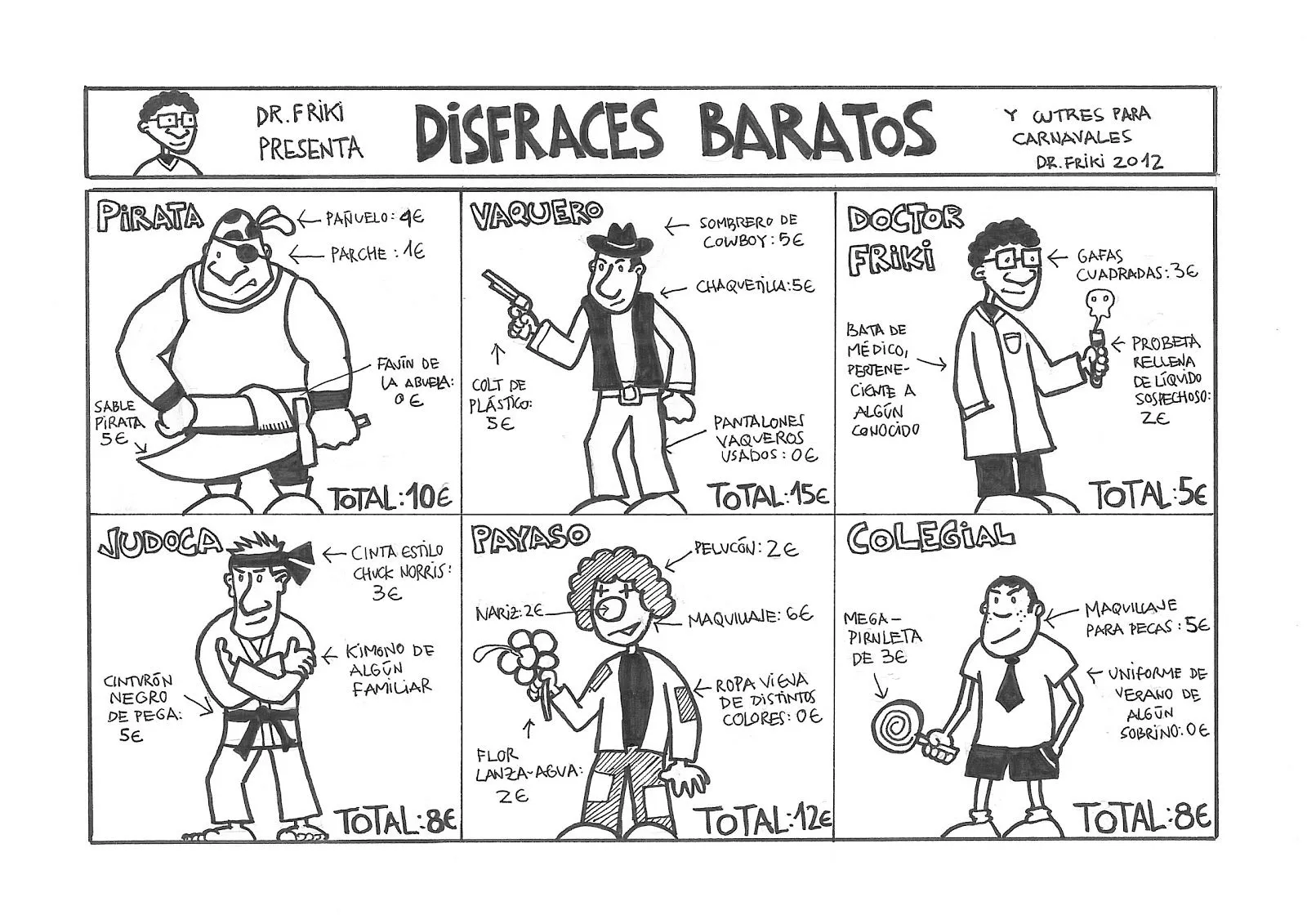 drfrikicomics: Disfraces baratos (