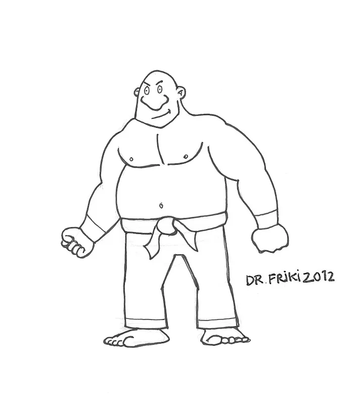 drfrikicomics: Guerrero / luchador para colorear (