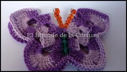 El Duende de la Costura: Mariposa a ganchillo: Tutorial