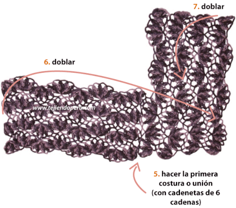 Duendes del Sur: Horquilla: tejiendo las tiras