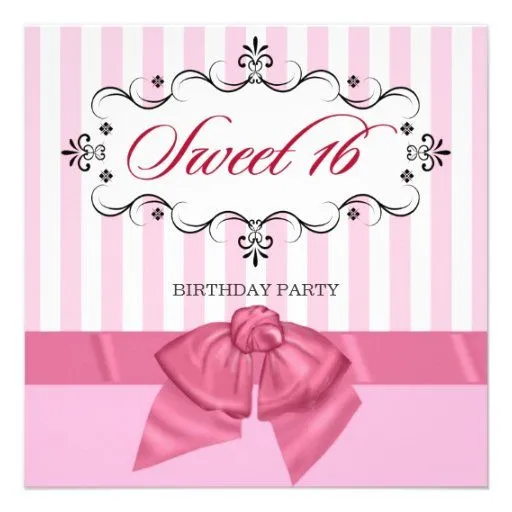 Dulce 16 - Invitaciones personalizadas de la fiest de Zazzle.