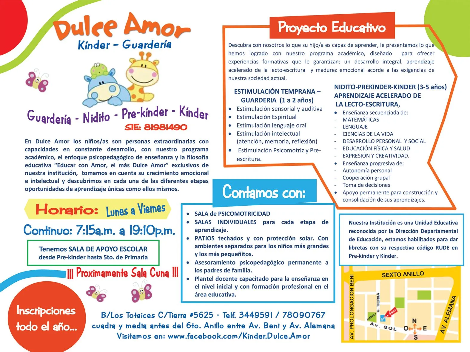 DULCE AMOR - KINDER / GUARDERÍA: FOLLETO 2013