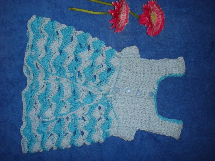 dulce como mariel: vestido de bebe tejido al crochet