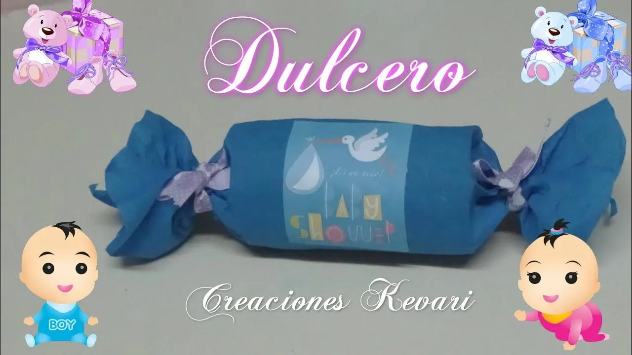 Dulcero para Baby Shower Material reciclado/Candy Bag - YouTube