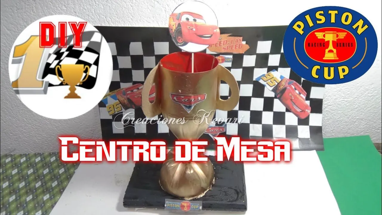 Dulcero o Centro de Mesa de Cars Trofeo Día del Padre Regalo/ Cars  Centrepiece - YouTube