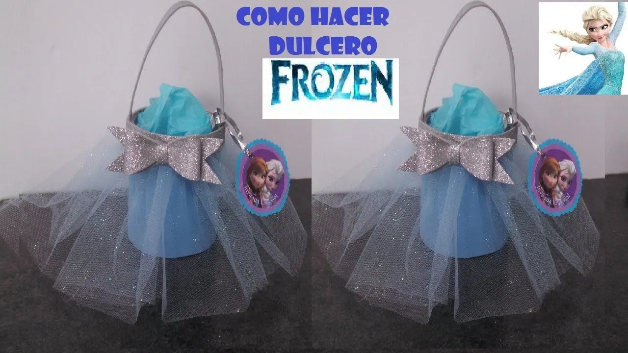 COMO HACER DULCERO FROZEN con LATAS FACIL Y BONITO - YouTube