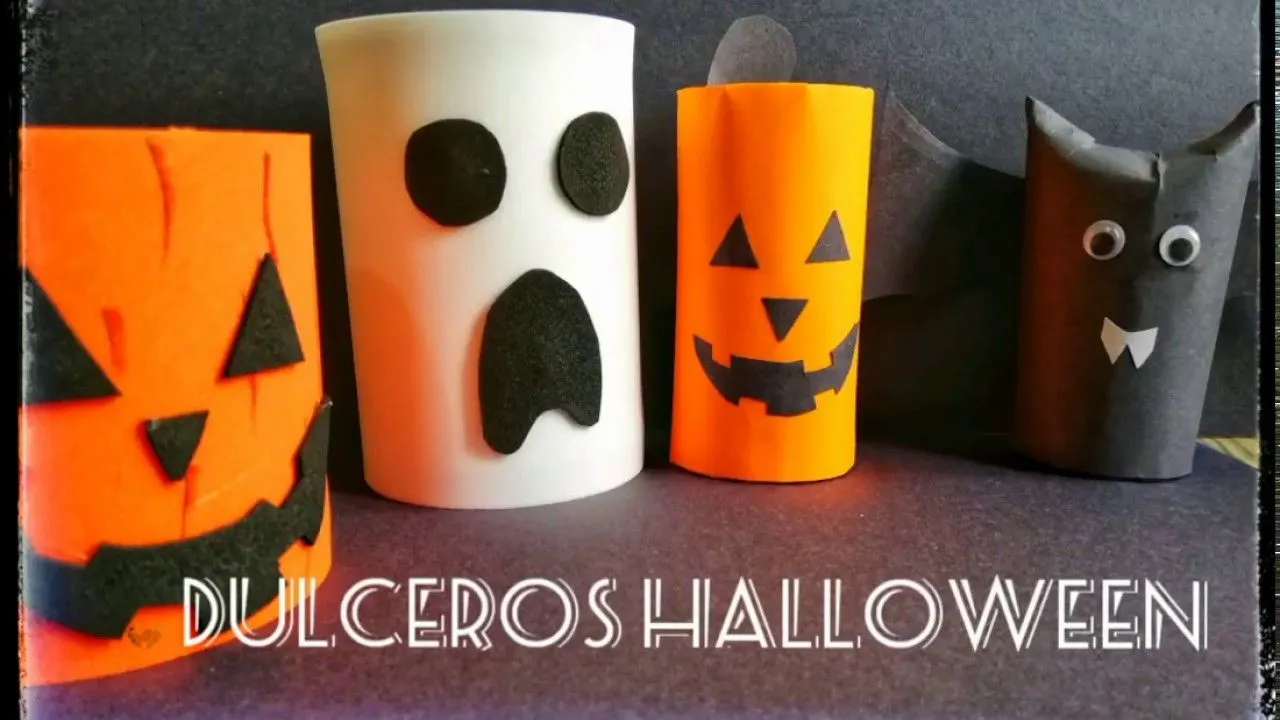 DULCEROS PARA HALLOWEEN CON MATERIAL RECICLADO/ Ideas faciles para regalar  - YouTube