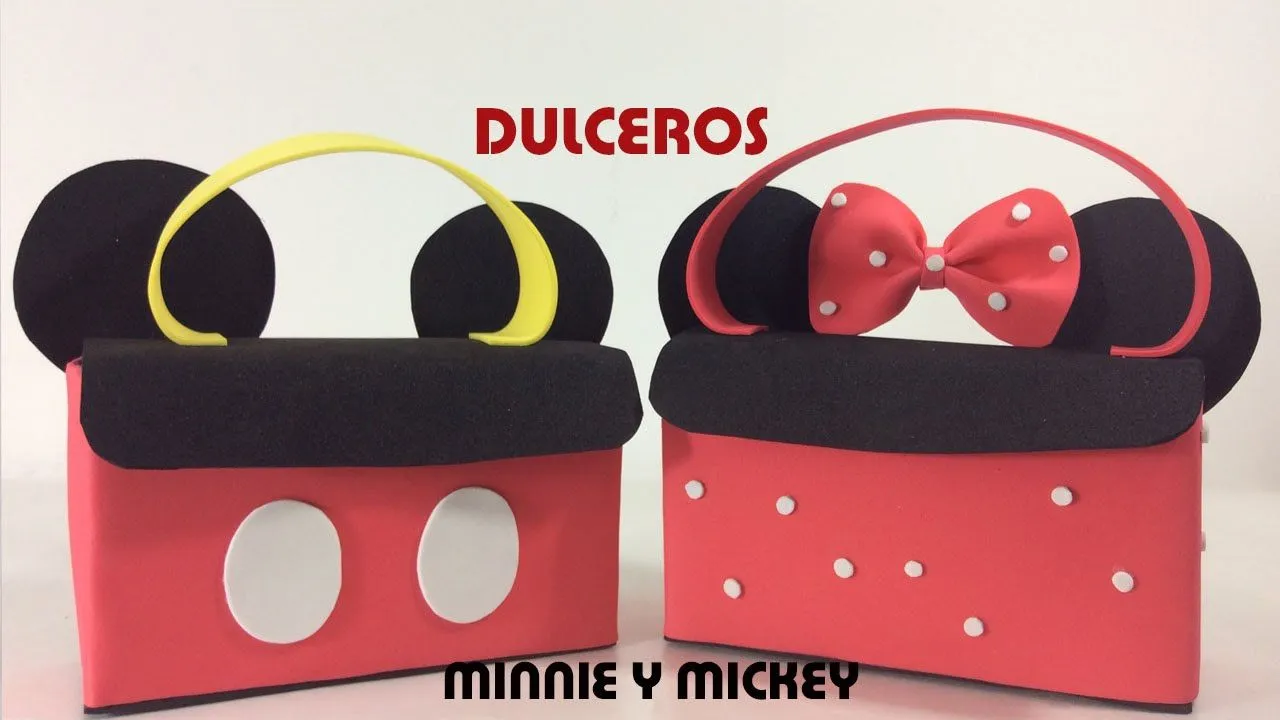 COMO HACER DULCEROS DE MICKEY Y MINNIE MOUSE - YouTube