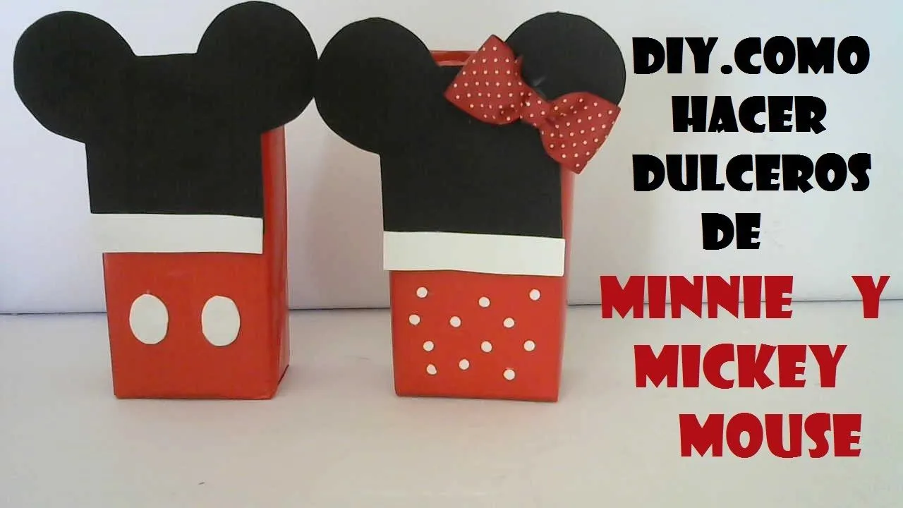 COMO HACER DULCEROS DE MINNIE Y MICKEY MOUSE - YouTube