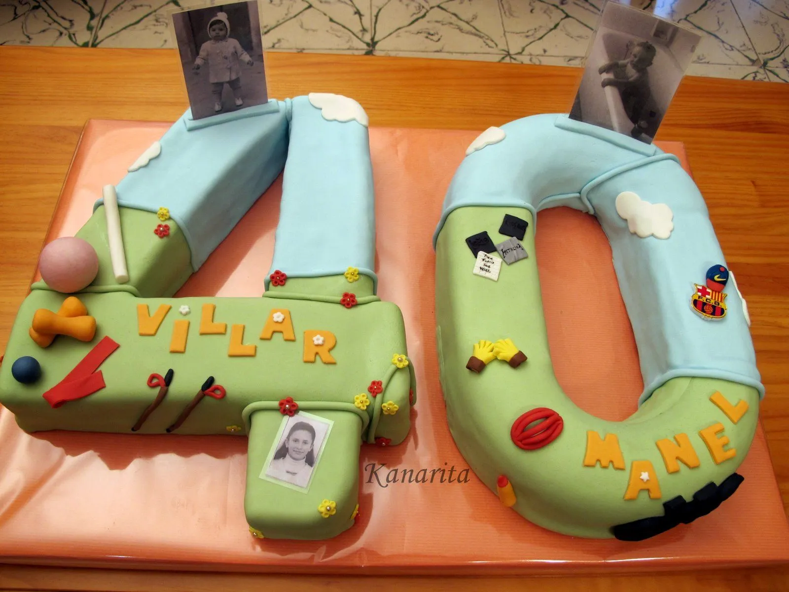 Los dulces de Kanarita: Pastel 40 Cumpleaños, "