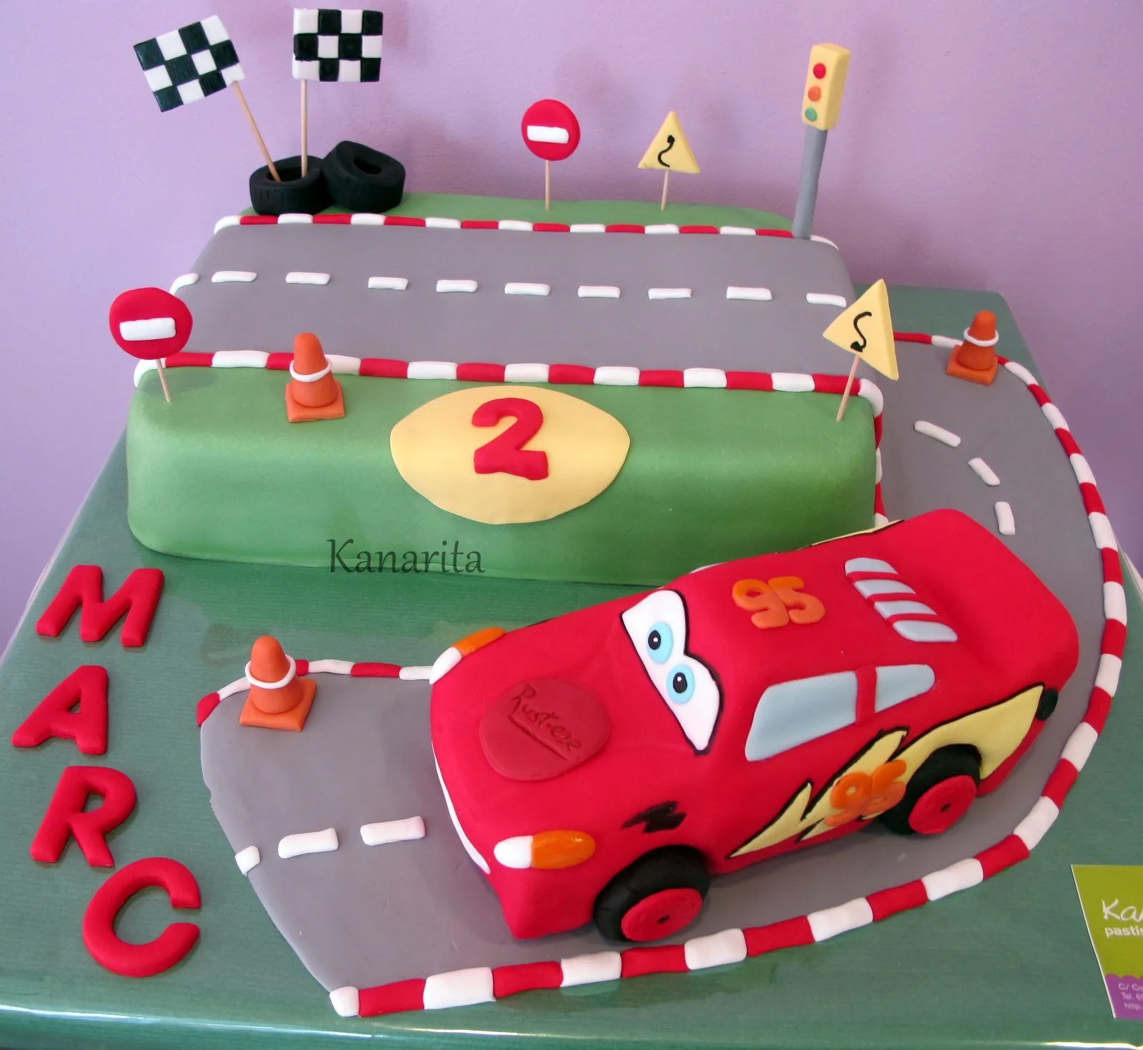 Los dulces de Kanarita: Pastel Rayo Mcqueen III