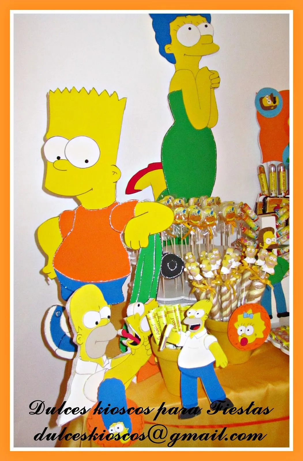 Dulces Kioscos para Fiestas" : Fiesta Tematica de Los Simpsons