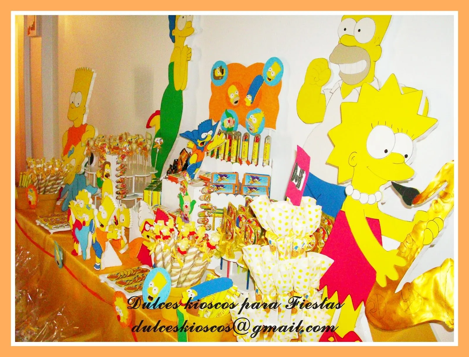 Dulces Kioscos para Fiestas" : Fiesta Tematica de Los Simpsons