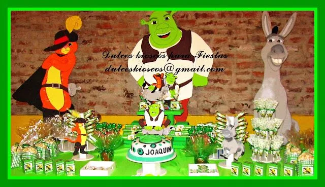 Dulces Kioscos para Fiestas" : FIESTA TEMATICA DE SHREK!!