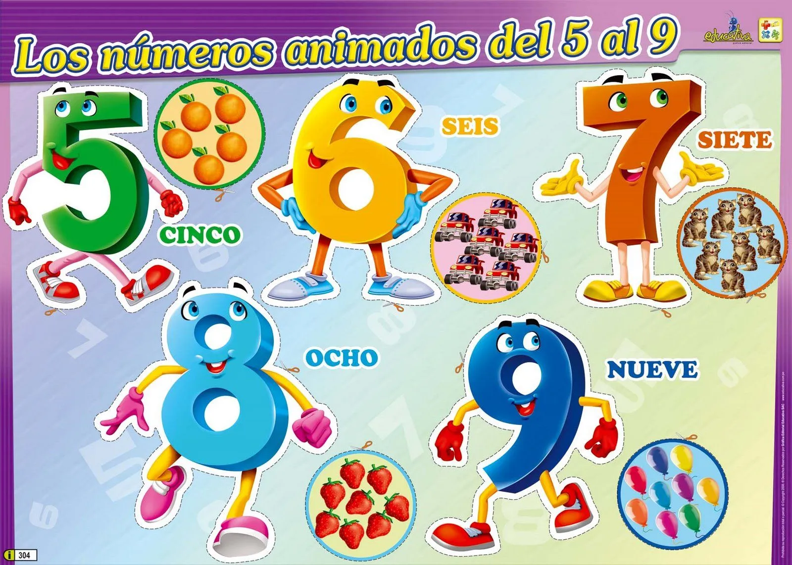  ... Dulces Momentos ?»?? ?: Los Numeros Animados para recortar