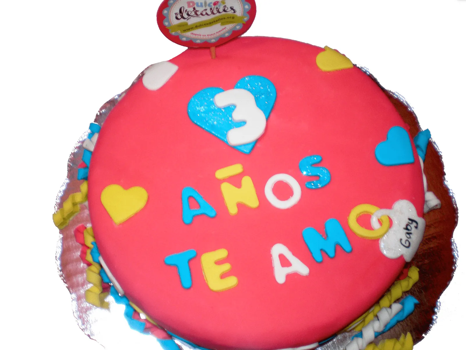 Dulcesdtalles: Pastel Fondant Aniversario!