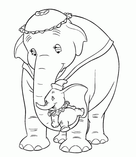 Dumbo bebé para colorear - Imagui