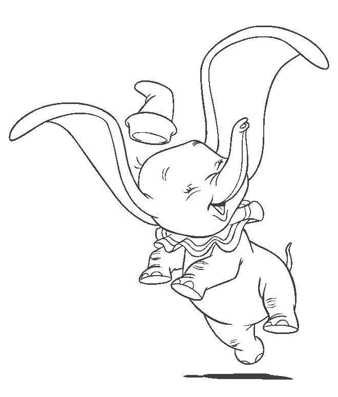 Dumbo-Dibujos para imprimir y colorear