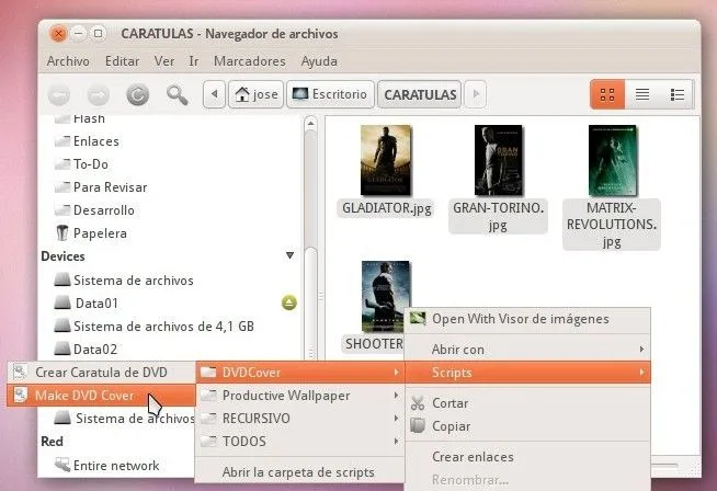 DVD Cover Nautilus Script 1.0 | Ubuntu Life