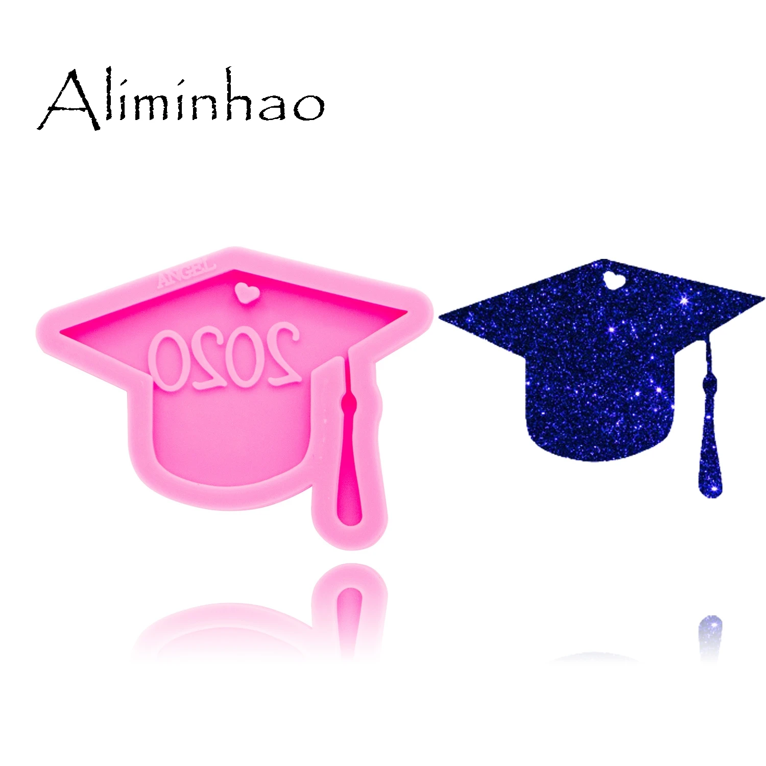 DY0290-moldes de silicona para llaveros, moldes brillantes de resina epoxi  para sombreros, graduación, PhD, DIY, personalizado, 2020 - AliExpress