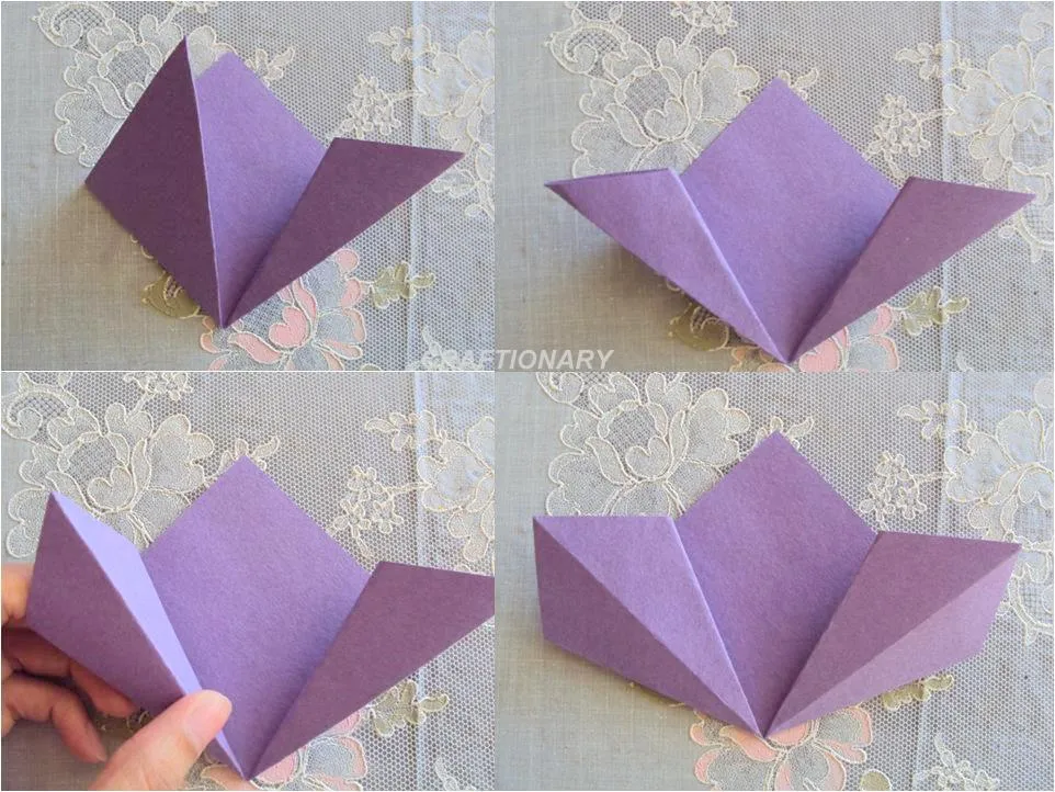 Easy flower paper craft - Craftionary