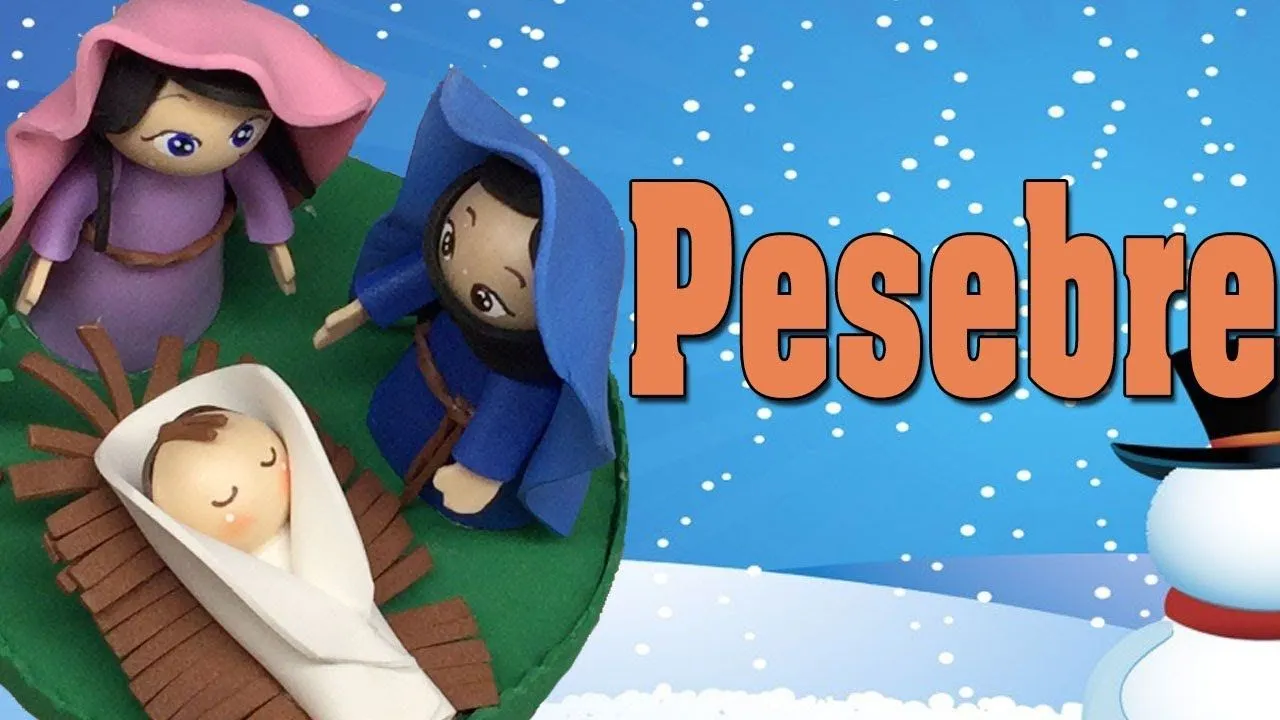 Easy foam nativity for your desk - YouTube