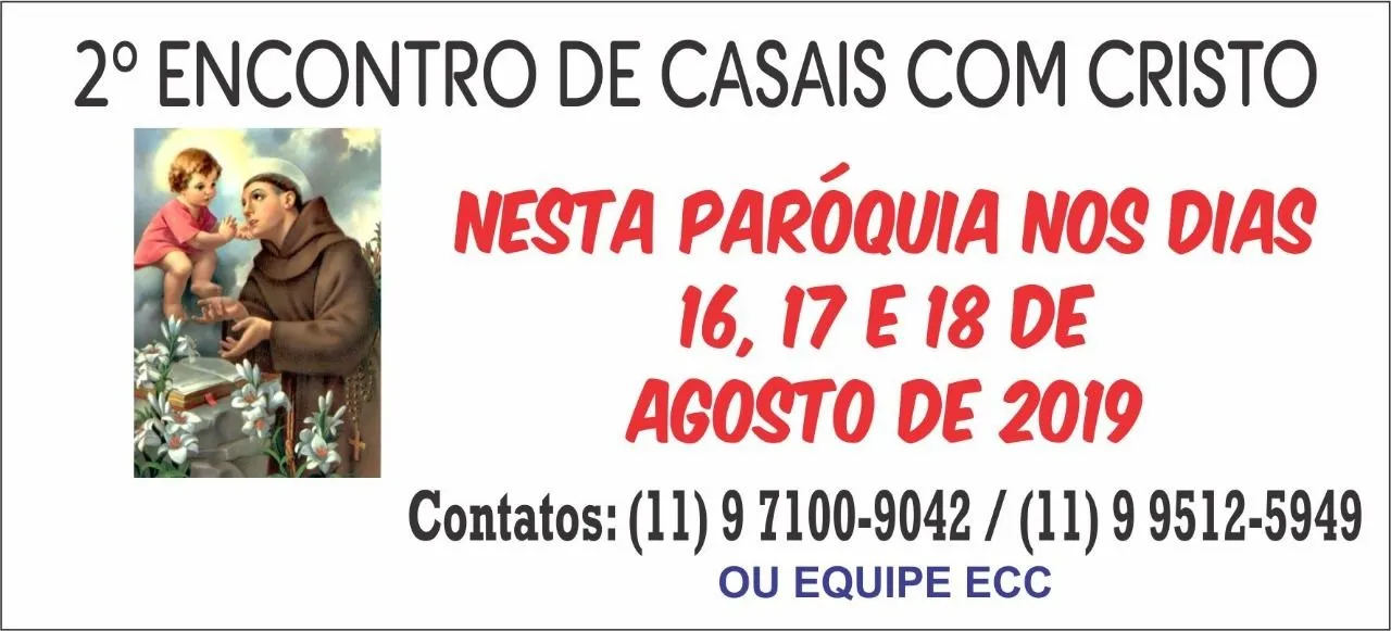 ECC: Um convite de Deus aos casais - Paróquia Santo Antônio