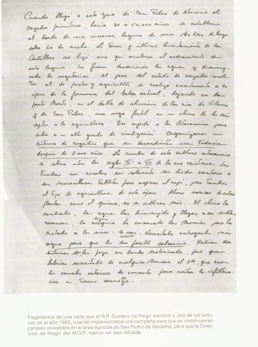 Eco-antropología: Fragmento de carta de Gustavo Le Paige a Hans ...