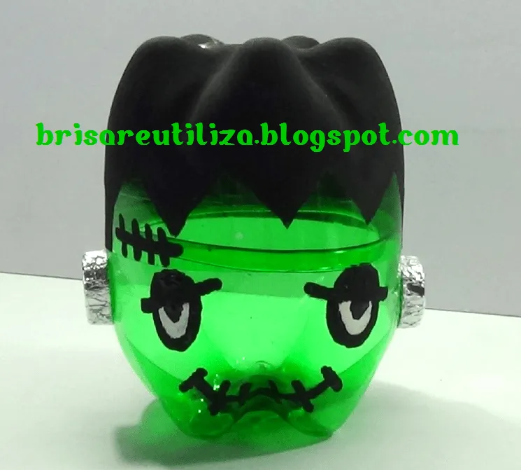 Ecobrisa Manualidades: Dulcero Halloween con botellas