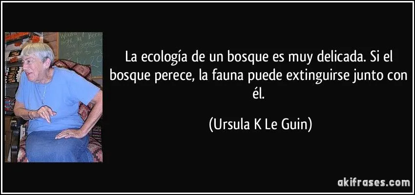 La ecología de un bosque es muy delicada. Si el bosque perece,...