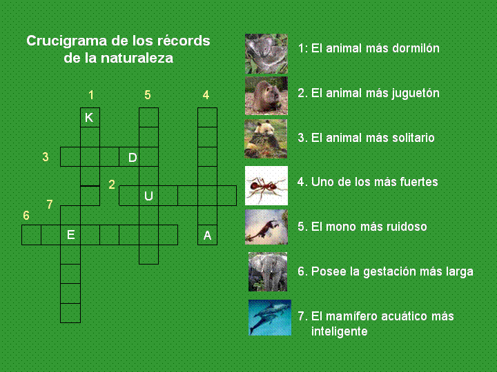 Ecology World: Crucigramas ecologicos