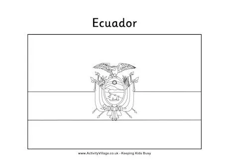 Ecuador Colouring Flag