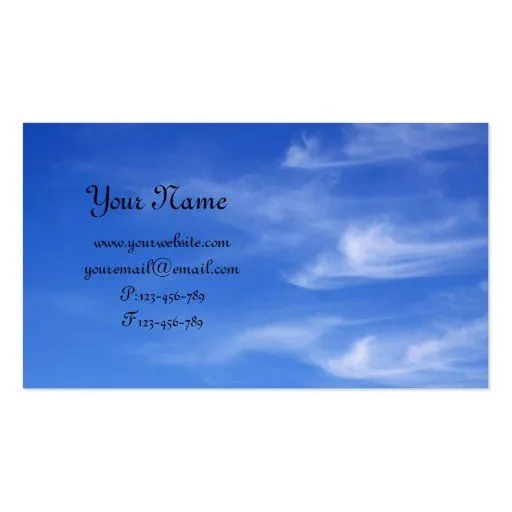 Cielo azul con las nubes para el fondo tarjeta de visita | Zazzle