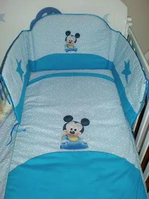 edredon y protector de cuna mickey y minnie bebe edredon y