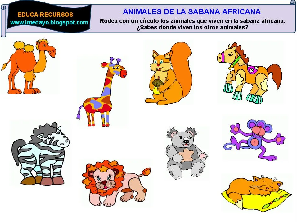 EDUCA-RECURSOS: Animales de la Sabana Africana