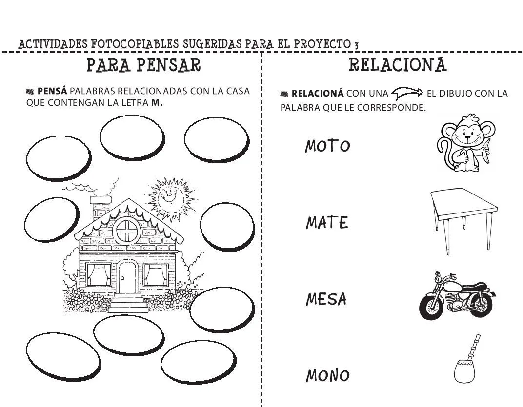 Educablog: Actividades con la letra M