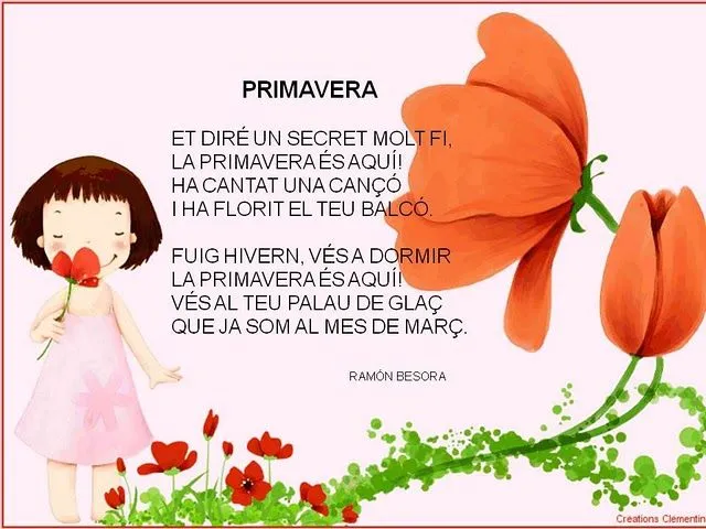 EDUCACIÓ INFANTIL: POEMA DE LA PRIMAVERA