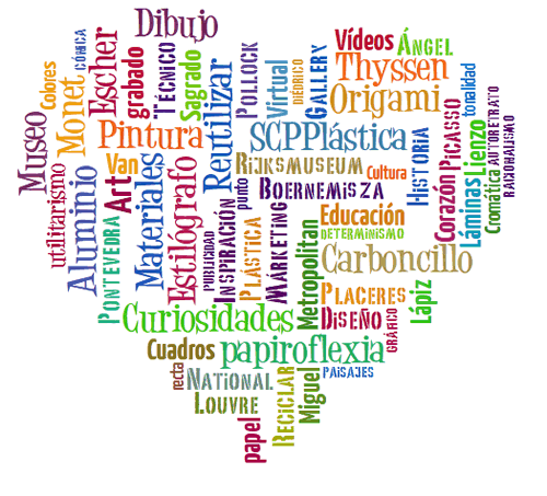 Educación Plástica. Sagrado Corazón de Placeres: Caligramas: Tagxedo