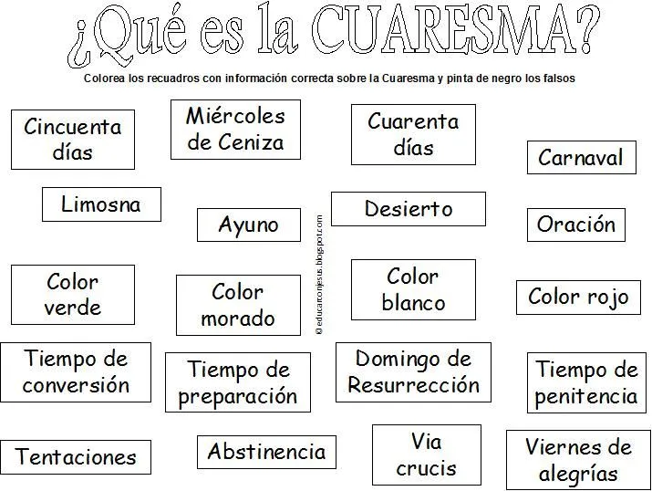 Educar con Jesús: Cuarema. ¿Sabes de qué hablamos?