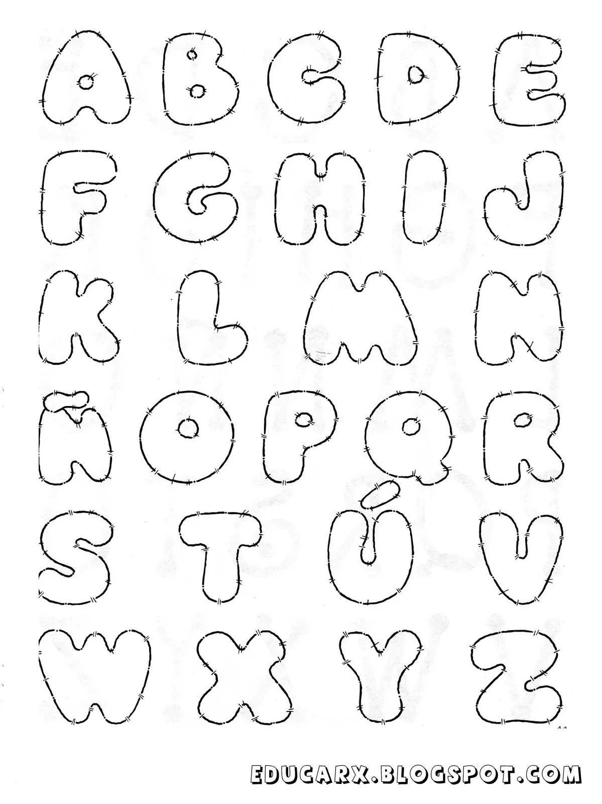 Educar X: Modelo de letras (12 modelos de letras diferentes)