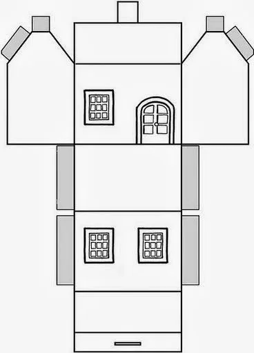 Educar X: Molde de casas de papel para montar | imprimiblrs ...