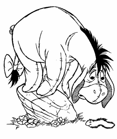 Eeyore Scare coloring page | Super Coloring