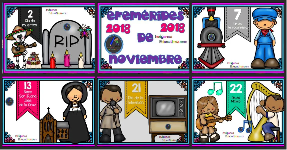 Efemérides mes de noviembre 2018 – Imagenes Educativas