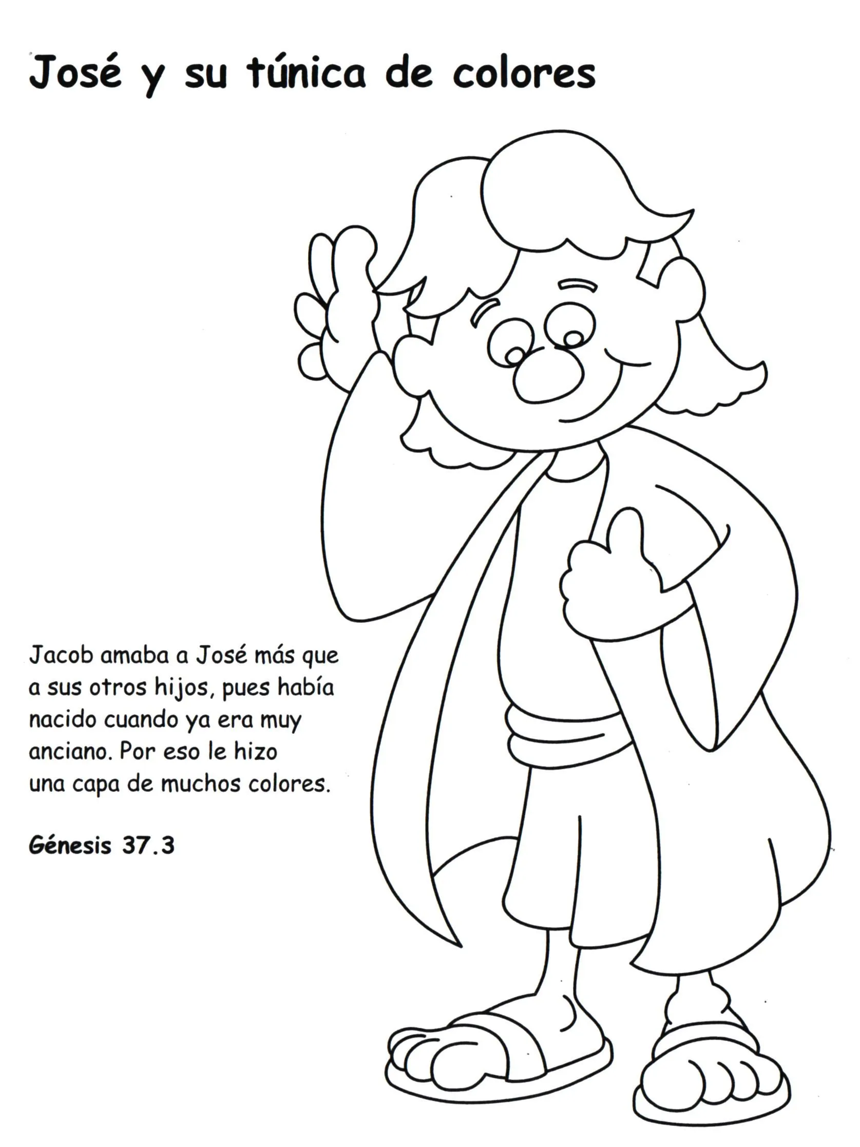 Dibujos para colorear josé historia biblica para niños - Imagui